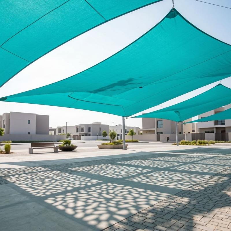 Shade Sail 100% Virgin HDPE UV Block läbilaskev võrk markiis